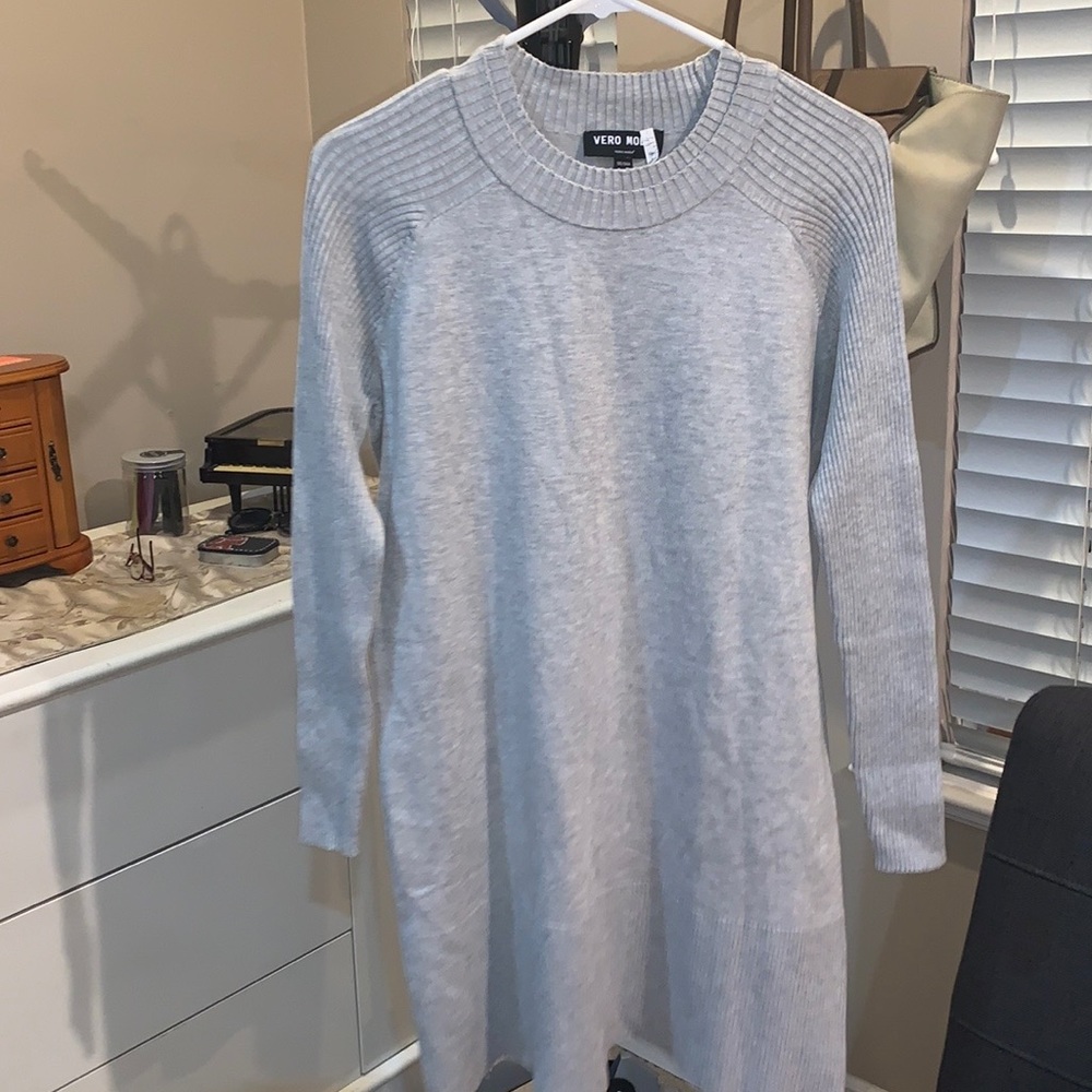 Vero Moda light grey long-sleeved sweater